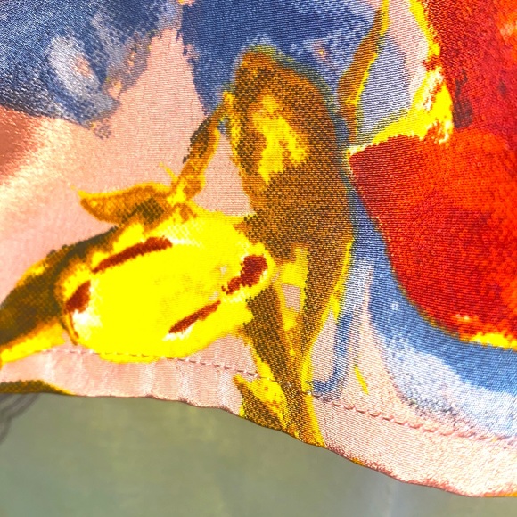 VINCE CAMUTO FLORAL KIMONO-STYLE ROBE SZ S100% POLYESTER - Picture 10 of 13